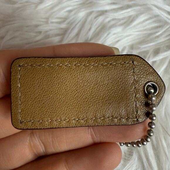 1.5" y2k COACH Vintage Fob Bag Charm Hang tag Hangtag - Picture 2 of 2